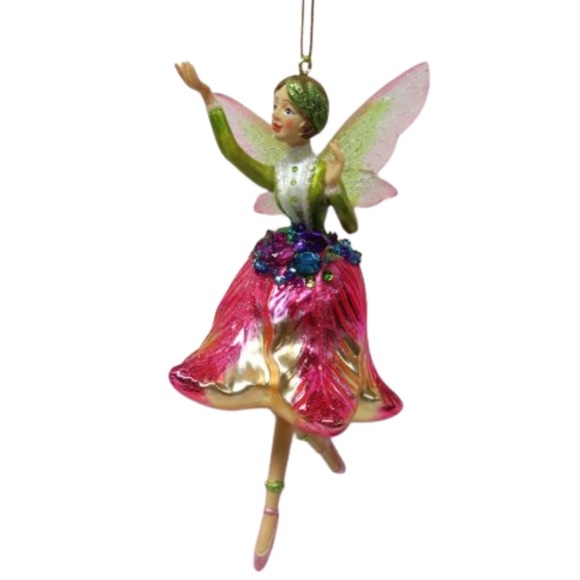 December Diamonds Other - December Diamonds Lily Flower Garden Fairy Ornament 79-79404